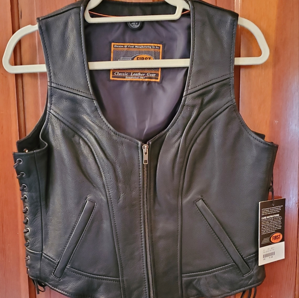 Leather vest